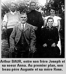 Arthur Baur entre son frère Joseph et sa soeur Anna